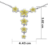 Plumeria - Hawaii National Flower Silver Necklace TN189-E - DiveSilver Jewelry